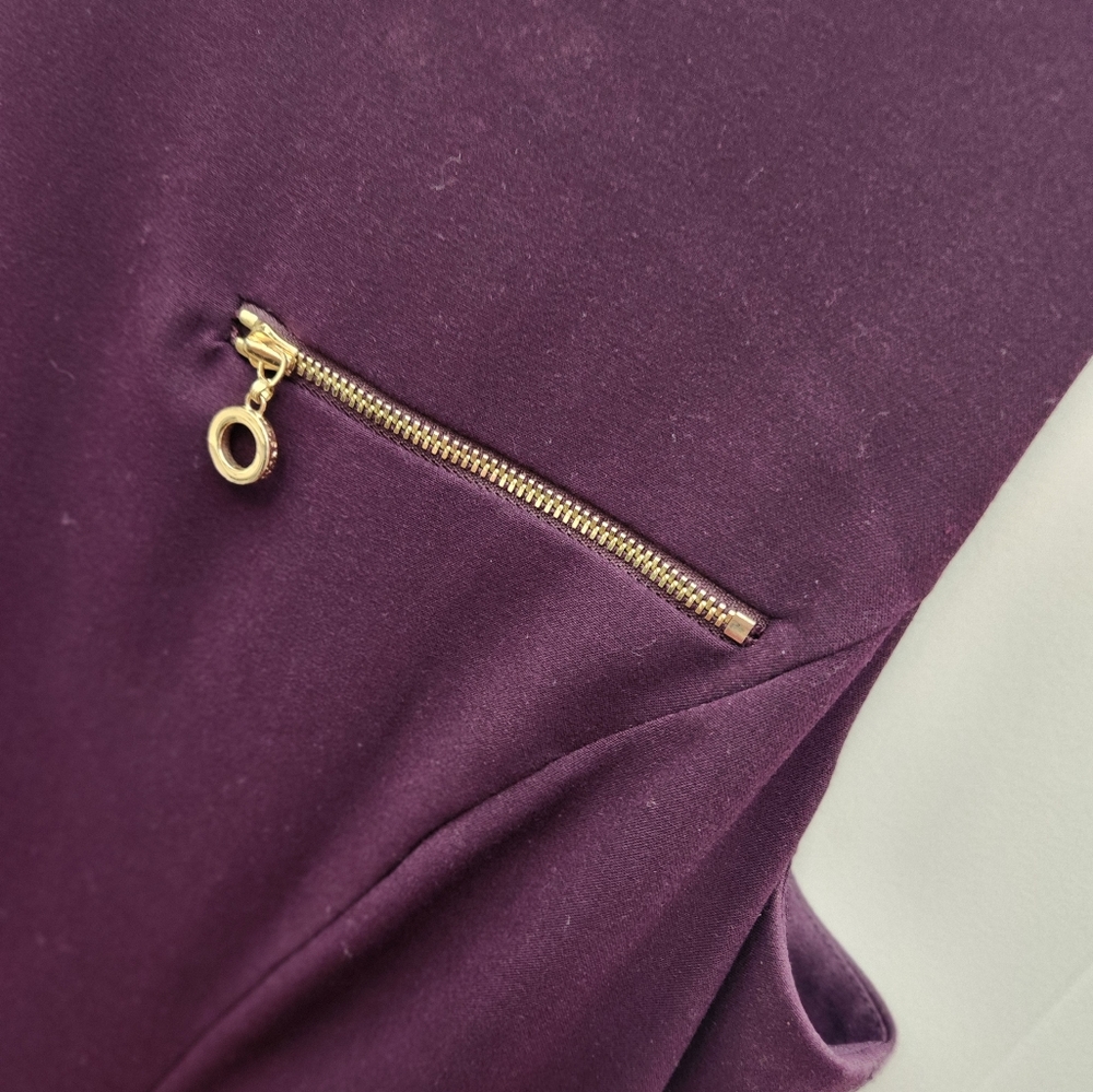 Calvin Klein Plum Purple Zip Pocket Area - Size 14